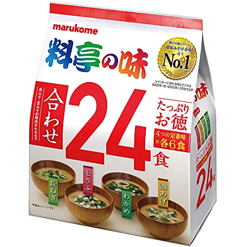 マルコメ たっぷり お徳 料亭の味 即席味噌汁(4種*6種) 24食*6袋 大容量タイプ