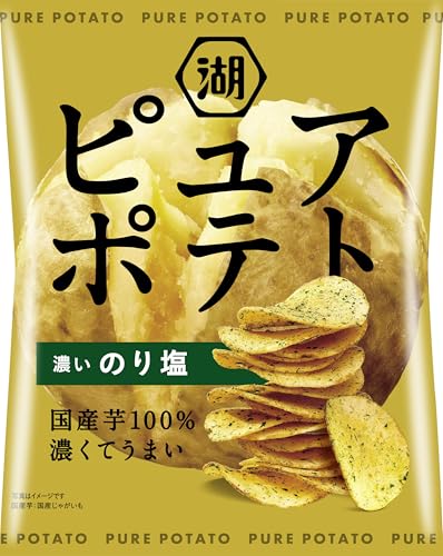 湖池屋 ピュアポテト 濃いのり塩 52g*12袋