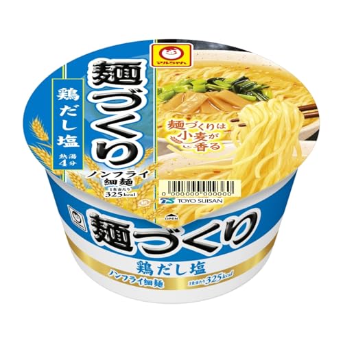 Set, Assortment - マルちゃん 麺づくり 鶏だし塩 (87g*12個 / ノンフライ細麺) 塩 カップ麺 カップラーメン (香り立ちスープ*小麦香るつるつる麺) 箱買い ラーメン 東洋水産