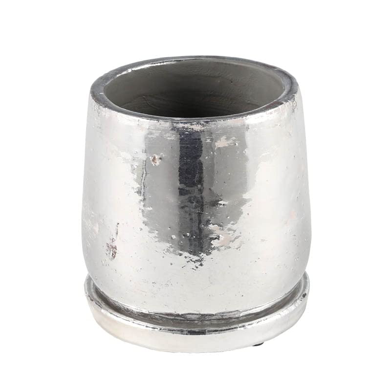 Glass Bowls - ダルトン(Dulton) ラウンド ポット シルバー M ROUND POT SILVER M G20-0196M/SV ガーデン 鉢