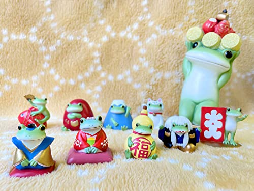 サイズ:8.6×6.5×19.5cm ダイカイ コポー ガーデン 縁起物を抱えたカエル 8.6*6.5*19.5cm 73720 グリーン [2]