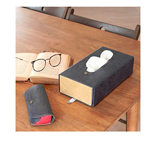 ダルトン(Dulton) カバー フォールダブル ティッシュ ボックス ネイビー 高さ77*幅260*奥行140mm FOLDABLE TISSUE BOX NAVY H20-0155NB [3]