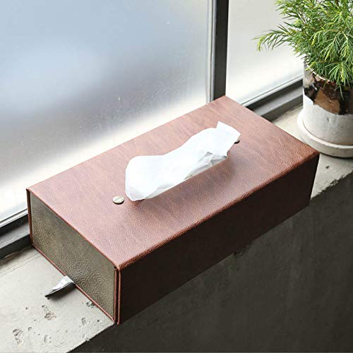 ダルトン(Dulton) カバー フォールダブル ティッシュ ボックス ダークブラウン 高さ77*幅260*奥行140mm FOLDABLE TISSUE BOX DARK BROWN H20-0155DBR [3]