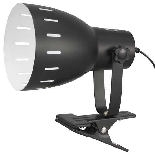 オーム(OHM) クリップライト E26 電球別売 白熱電球60Wまで LED電球もOK 中間スイッチ付き ブラック LTC-N126AK-K 06-1644 オーム電機