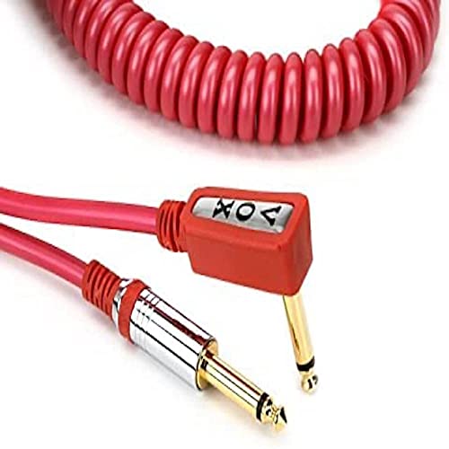 VOX ヴォックス ケーブル ギター&ベースシールド カールコードタイプ 長さ 9m レッド VCC90