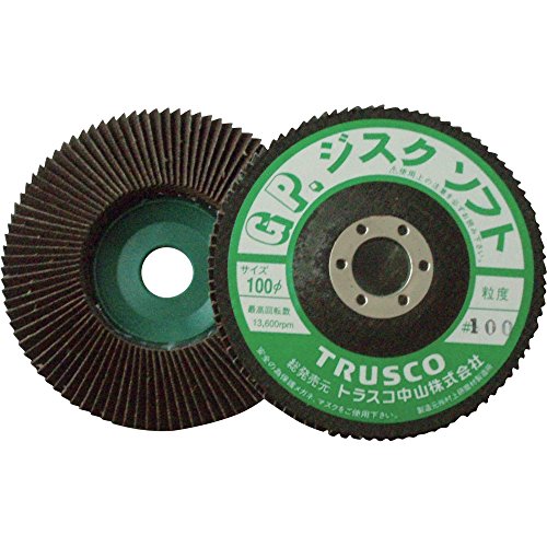 TRUSCO(トラスコ) GPディスクホイールソフト 斜め植え Φ100 5枚入 320# GP100S-320