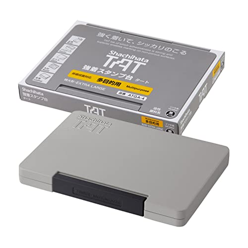 シャチハタ 強着 スタンプ台 TAT 多目的用 特大型 黒 ATGA-4-K