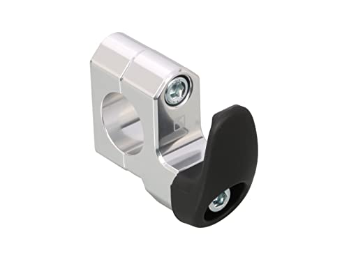 取付パイプ径：φ22.2(バークランプタイプ)最大荷重：0.5kg以下1セット販売クランプ：アルミ削り出し/アルマイト仕上げ荷掛けフック：樹脂製