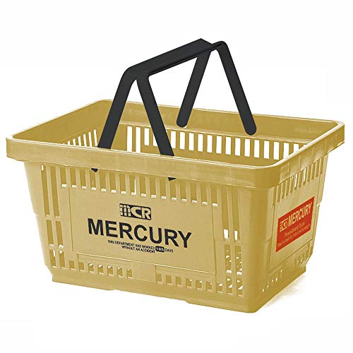 樂天商城 - マーキュリー インテリア バスケット 買い物カゴ ショッピング ベージュ 42*29.2*22cm マーケット MEMABABE