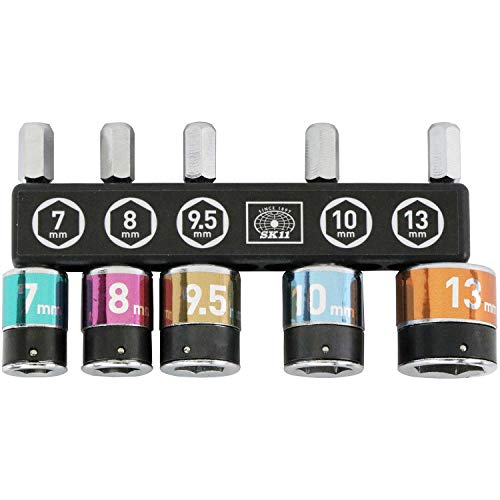 SK11(エスケー11) ボルト・ナットを落とさない ボールロックソケットセット 5本組 7/8/9.5/10/13mm SBLS-5