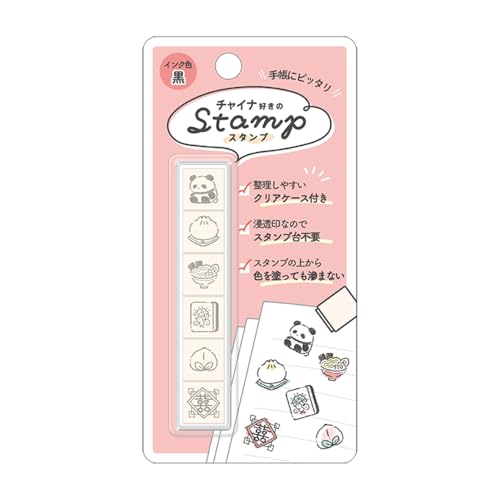 樂天商城 - カミオジャパン スタンプ 6連スタンプ チャイナ好きのスタンプ 223556