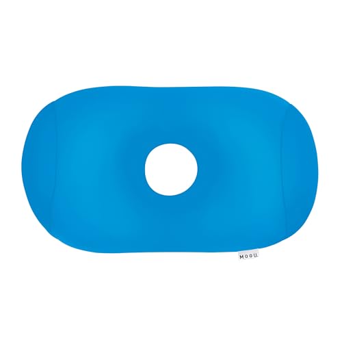 色：ターコイズブルー サイズ:約35 * 28 * 14 cm / 重量:約330 g組成:[本体]ナイロン85%・ポリウレタン15% / [中材]パウダービーズ(発泡ポリスチレン)日本製クオリティ:国内工場で一つひとつ丁寧に仕上げています。体に寄り添う「ホールピロー」;穴をあけることで、まくらに緩やかなカーブが生まれ、体の凹凸にぴったりフィット。MOGU独自の超微粒子ビーズが頭や腰、お尻を心地よく支えます。どこでもおける便利サイズ;背当て、腰当て、お昼寝枕としても使えます。使いやすいサイズなので、リビングやデスク周りに置いても邪魔になりません。