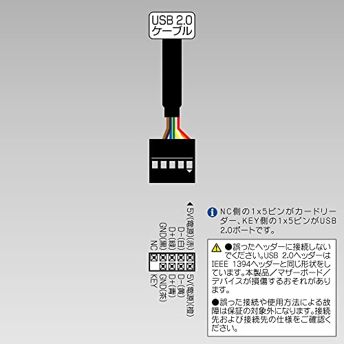 アイネックス(AINEX) USB2.0 内蔵カードリーダー PF-CR01A