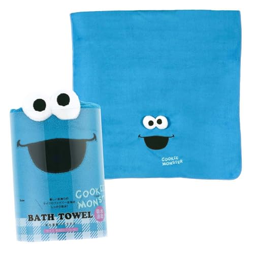 Towel - スケーター(Skater) 吸水 速乾 バスタオル クッキーモンスター セサミストリート 縦60*横120cm TODR1-A