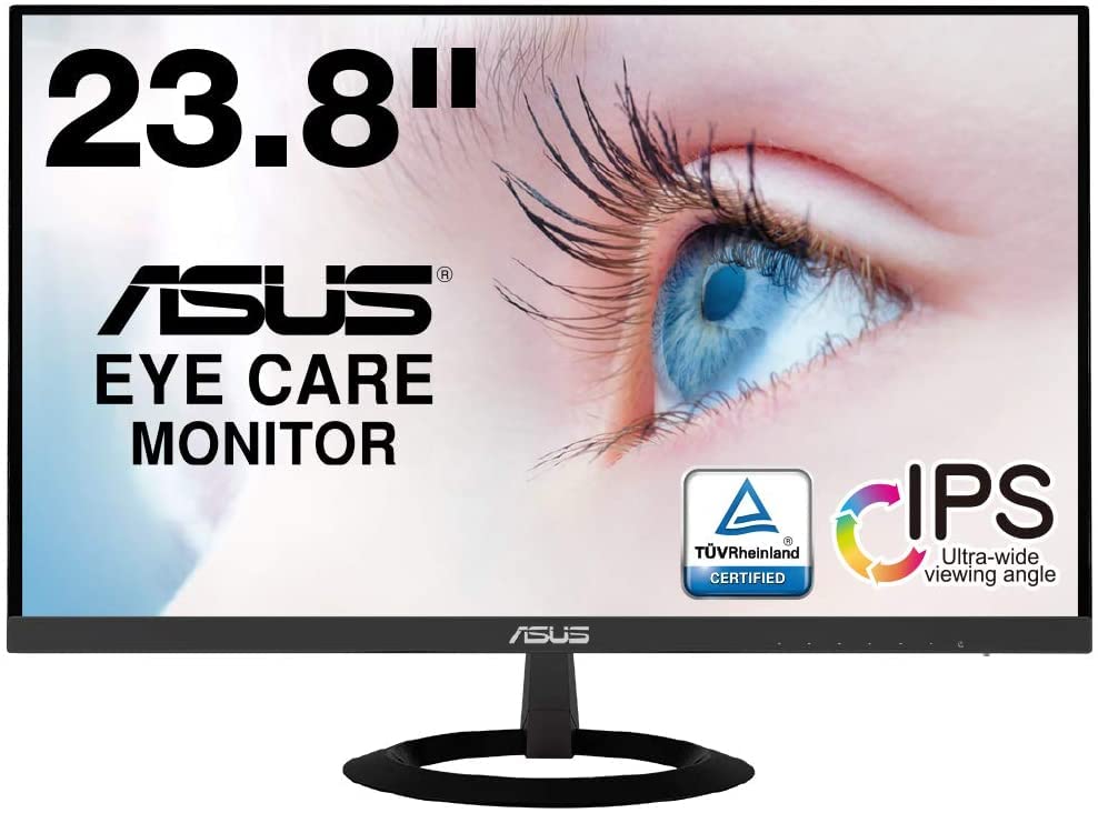 ASUS フレームレス モニター 23.8インチ IPS 薄さ7mmのウルトラスリム ブルーライト軽減 フリッカーフリー HDMI スピーカー付 VZ249HR