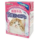 キャティーマン (CattyMan) ねこちゃんの国産牛乳 7歳からのシニア用 200ml*24個(ケース販売)