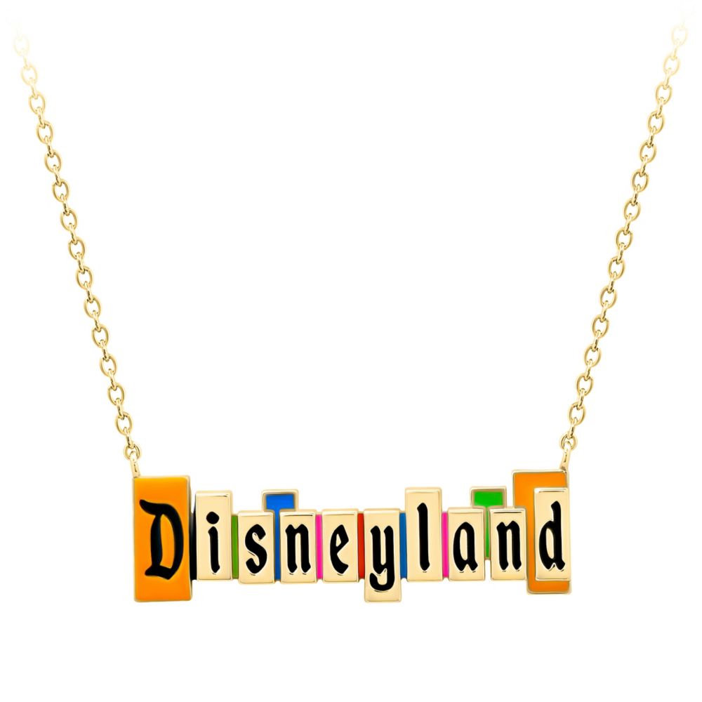 Rakuten - 【取寄せ】 ディズニー Disney US公式商品 ディズニーランド ネックレス ジュエリー アクセサリー クリスル CRISLU [並行輸入品] Disneyland Marquee Necklace by CRISLU ? Gold グッズ ストア プレゼント ギフト 誕生日 人気