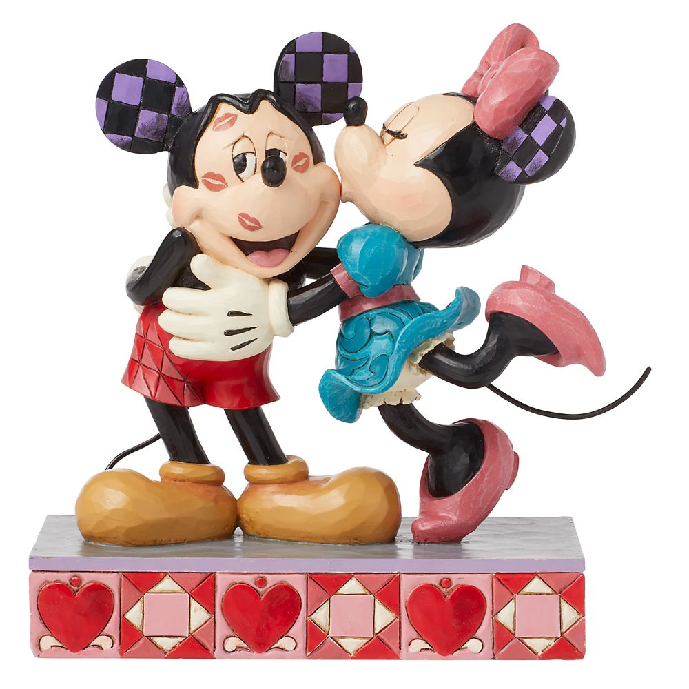 Rakuten - 【取寄せ】 ディズニー Disney US公式商品 ミッキーマウス ミッキー ミニーマウス ミニー Mickey Minnie 置物 フィギュア ジムショア 人形 おもちゃ [並行輸入品] Mickey and Minnie Mouse ''Hugs and Kisses'' Figure by Jim Shore プレゼント ギフト