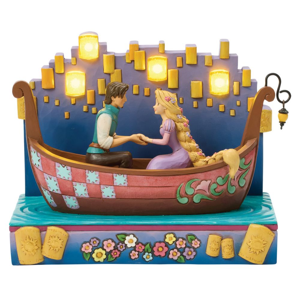 乐天商城 - 【取寄せ】 ディズニー Disney US公式商品 塔の上 ラプンツェル プリンセス フリンライダー ドリーム 王子 プリンス 置物 フィギュア ジムショア 人形 光る ライトアップ おもちゃ [並行輸入品] Rapunzel and Flynn Rider ''A Dream Come True'' Light-Up Figure by Jim Sh