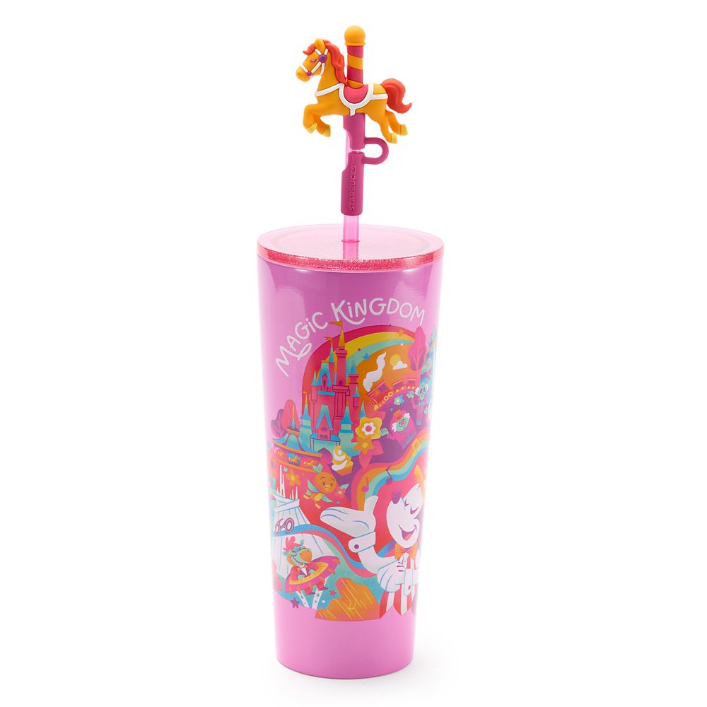 Rakuten - 【取寄せ】 ディズニー Disney US公式商品 マジックキングダム ウォルトディズニーワールド ウォルトディズニー スターバックス タンブラー カップ 水筒 コップ 食器 ストロー ストロー付き ステンレス製 [並行輸入品] Magic Kingdom 24 oz. Stainless Steel Starbucks? T