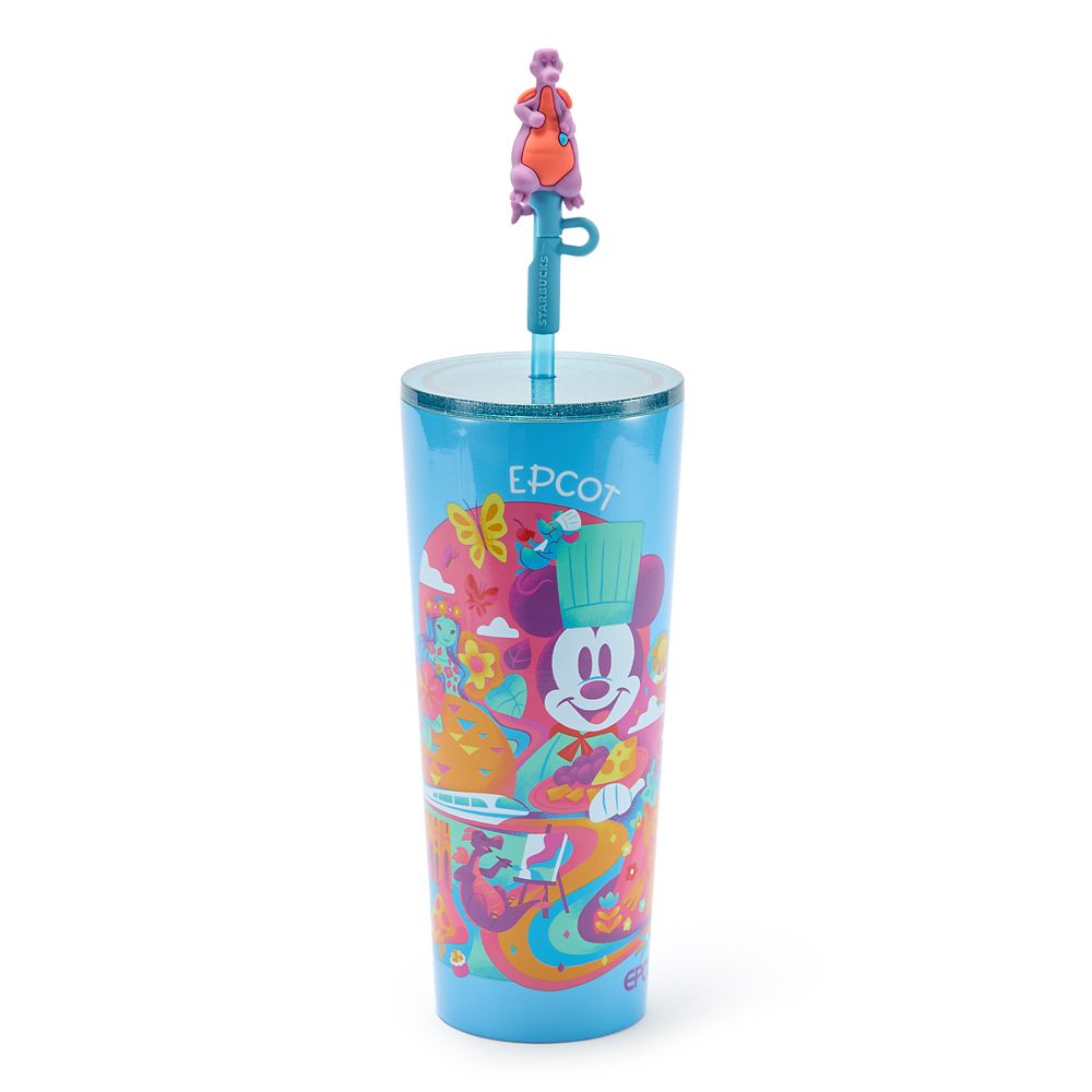 Rakuten - 【取寄せ】 ディズニー Disney US公式商品 エプコット ウォルトディズニーワールド ウォルトディズニー スターバックス タンブラー カップ 水筒 コップ 食器 ストロー ストロー付き ステンレス製 [並行輸入品] EPCOT 24 oz. Stainless Steel Starbucks? Travel Tumbler wi