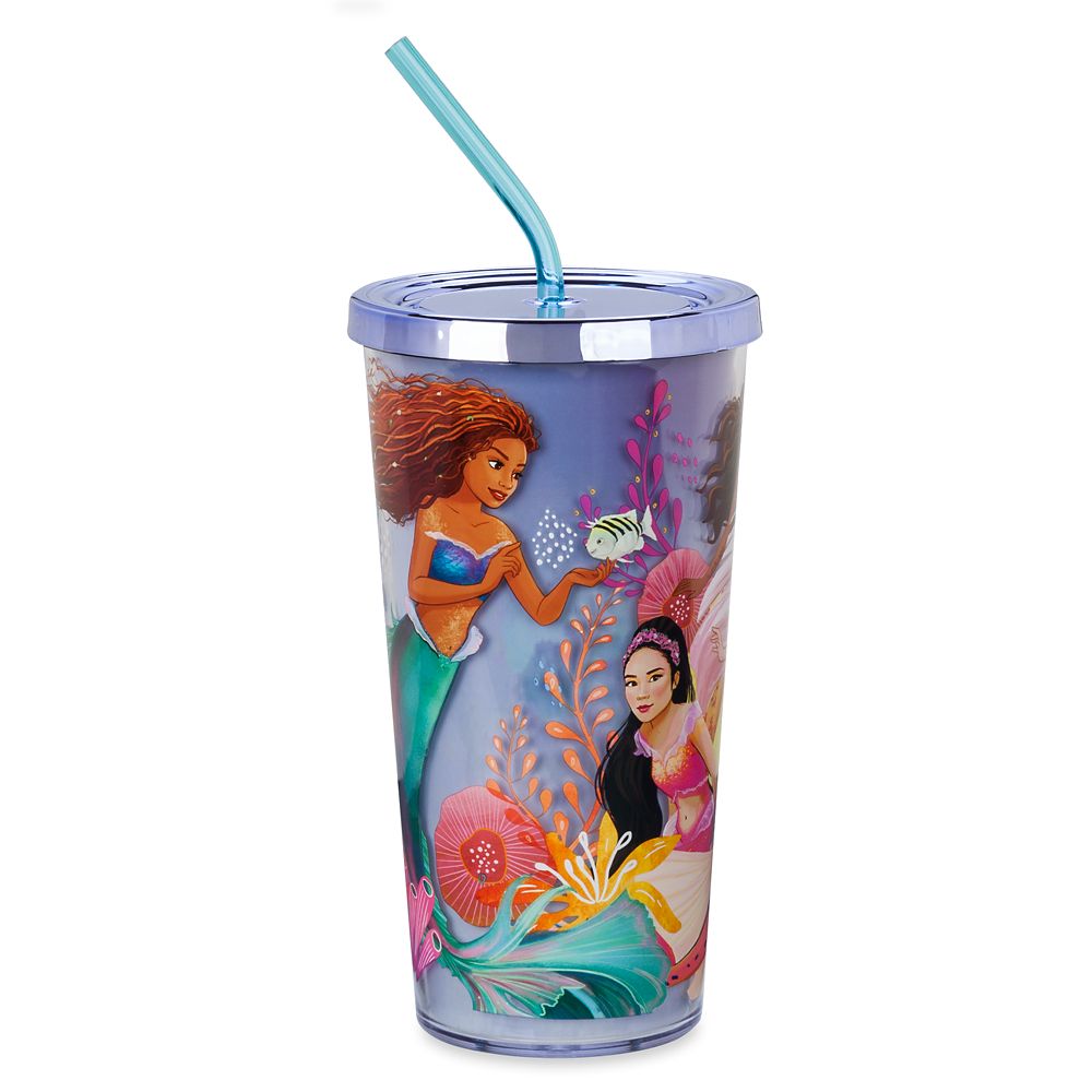 楽天ビーマジカル楽天市場店【取寄せ】 ディズニー Disney US公式商品 リトルマーメイド アリエル Ariel プリンセス タンブラー カップ 水筒 コップ 食器 ストロー ストロー付き 実写映画版 [並行輸入品] The Little Mermaid Tumbler with Straw ? Live Action Film グッズ ストア プレゼント ギ