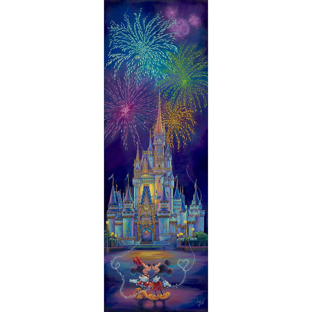 Rakuten - 【取寄せ】 ディズニー Disney US公式商品 ミッキーマウス ミッキー ミニーマウス ミニー 限定版 限定 キャンバス キャンバスアート 絵画 絵 アート インテリア 壁 装飾 デザイン [並行輸入品] Mickey and Minnie Mouse ''Magic in the Sky'' Gallery Wrapped Canvas by De