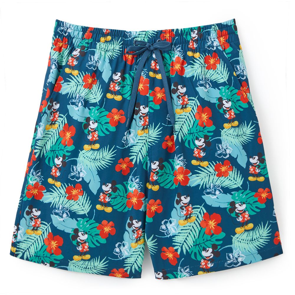 Rakuten - 【取寄せ】 ディズニー Disney US公式商品 ミッキーマウス ミッキー 子供 キッズ 女の子 男の子 水着 トランクス スイムパンツ パンツ ボトム 服 トランク 収納 スイムウェア [並行輸入品] Mickey Mouse Tropical Swim Trunks for Kids グッズ ストア プレゼント ギフ