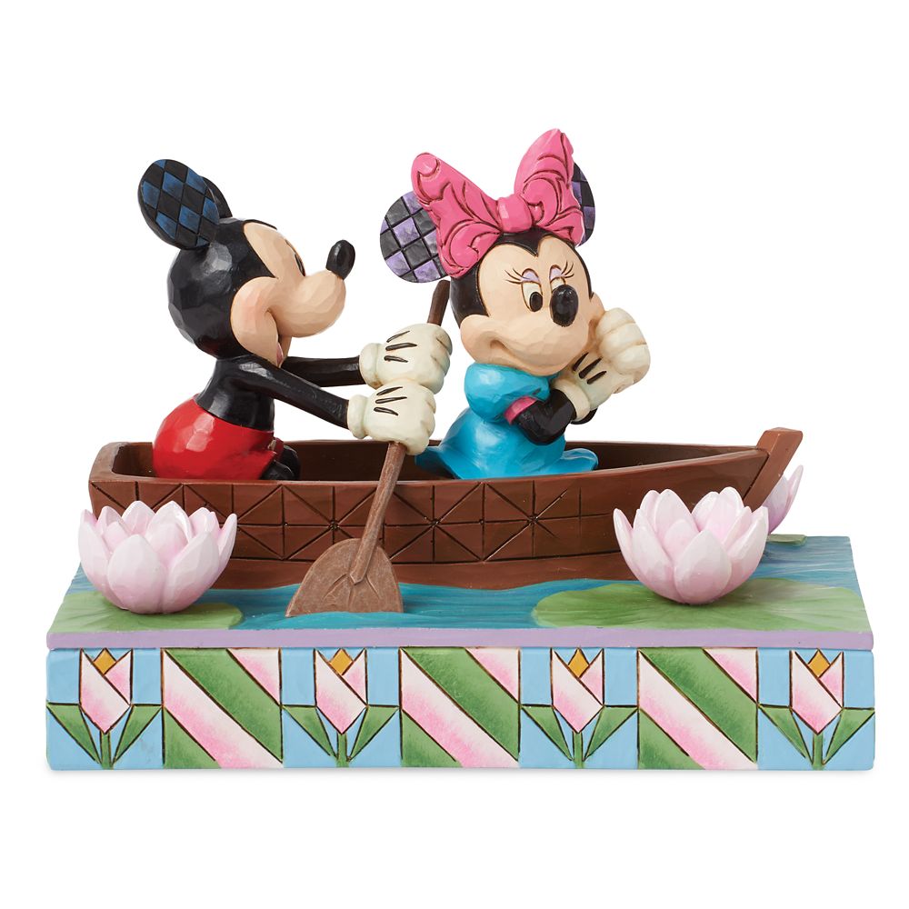 Rakuten - 【取寄せ】 ディズニー Disney US公式商品 ミッキーマウス ミッキー ミニーマウス ミニー 置物 フィギュア ジムショア 人形 光る ライトアップ おもちゃ [並行輸入品] Mickey and Minnie Mouse ''Row-mance is in the Air'' Light-Up Figure by Jim Shore グッズ スト