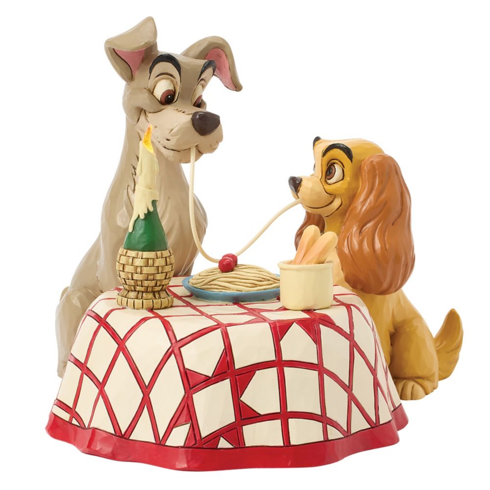 Rakuten - 【取寄せ】 ディズニー Disney US公式商品 わんわん物語 レディ トランプ 置物 フィギュア ジムショア 人形 おもちゃ [並行輸入品] Lady and the Tramp ''Dinner for Two'' Figure by Jim Shore グッズ ストア プレゼント ギフト 誕生日 人気