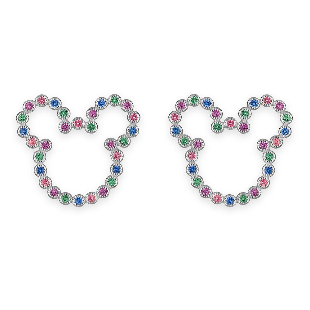 Rakuten - 【取寄せ】 ディズニー Disney US公式商品 ミッキーマウス ミッキー ピアス ジュエリー アクセサリー レベッカフック [並行輸入品] Mickey Mouse Icon Multi-Colored Gems Earrings by Rebecca Hook グッズ ストア プレゼント ギフト 誕生日 人気