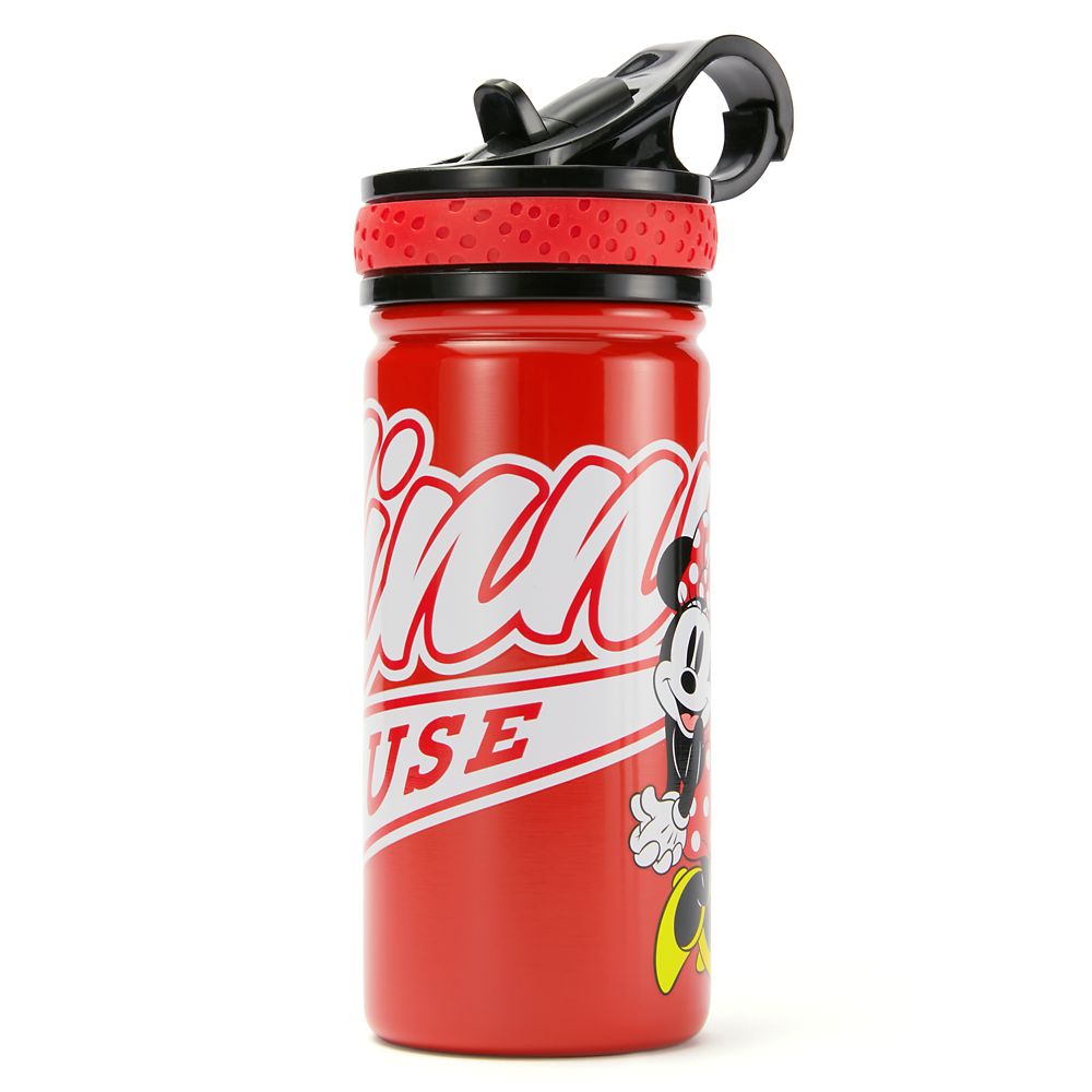 Rakuten - 【取寄せ】 ディズニー Disney US公式商品 ミニーマウス ミニー 水筒 ウォーターボトル ストロー Tシャツ 服 ボトル ステンレス製 [並行輸入品] Minnie Mouse 14oz. Stainless Steel Water Bottle with Built-In Straw グッズ ストア プレゼント ギフト 誕生日 人気