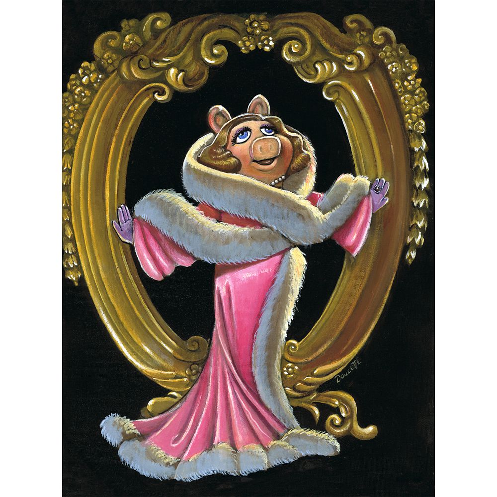 Rakuten - 【取寄せ】 ディズニー Disney US公式商品 マペットショー Muppet ミスピギー マペット 限定版 限定 キャンバス キャンバスアート 絵画 絵 アート インテリア 壁 装飾 デザイン [並行輸入品] Miss Piggy ''Glam Miss Piggy'' Gallery Wrapped Canvas by Bob Doucette