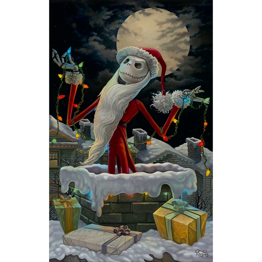 Rakuten - 【取寄せ】 ディズニー Disney US公式商品 ナイトメアービフォアクリスマス ジャックスケリントン ナイトメアビフォアクリスマス サイン クリスマス 限定版 標識 標示 限定 キャンバス キャンバスアート 絵画 絵 アート インテリア 壁 装飾 デザイン [並行輸入品] Jack