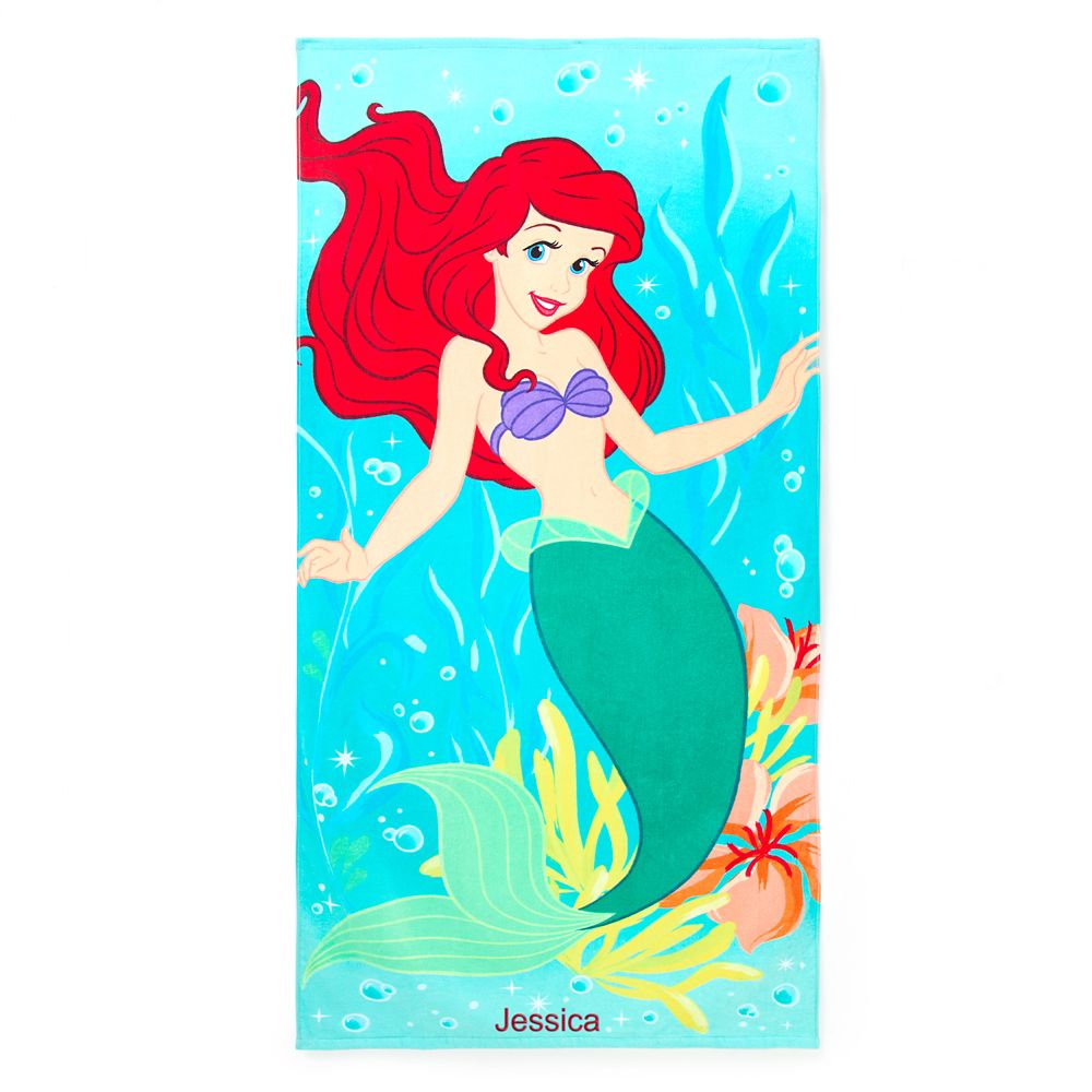 [주문] 디즈니 Disney US 공식 상품 리틀 머메이드 아리엘 Ariel 프린세스 타월 포건 비치 타월 목욕 타월 [병행 수입품] Ariel Beach Towel ? The Little Mermaid ? Personalized 상품 스토어 선물 생일