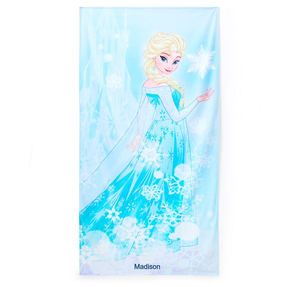 Rakuten - 【取寄せ】 ディズニー Disney US公式商品 アナと雪の女王 アナ雪 アナ エルサ プリンセス タオル 布巾 ビーチタオル バスタオル [並行輸入品] Elsa Beach Towel ? Frozen ? Personalized グッズ ストア プレゼント ギフト 誕生日 人気