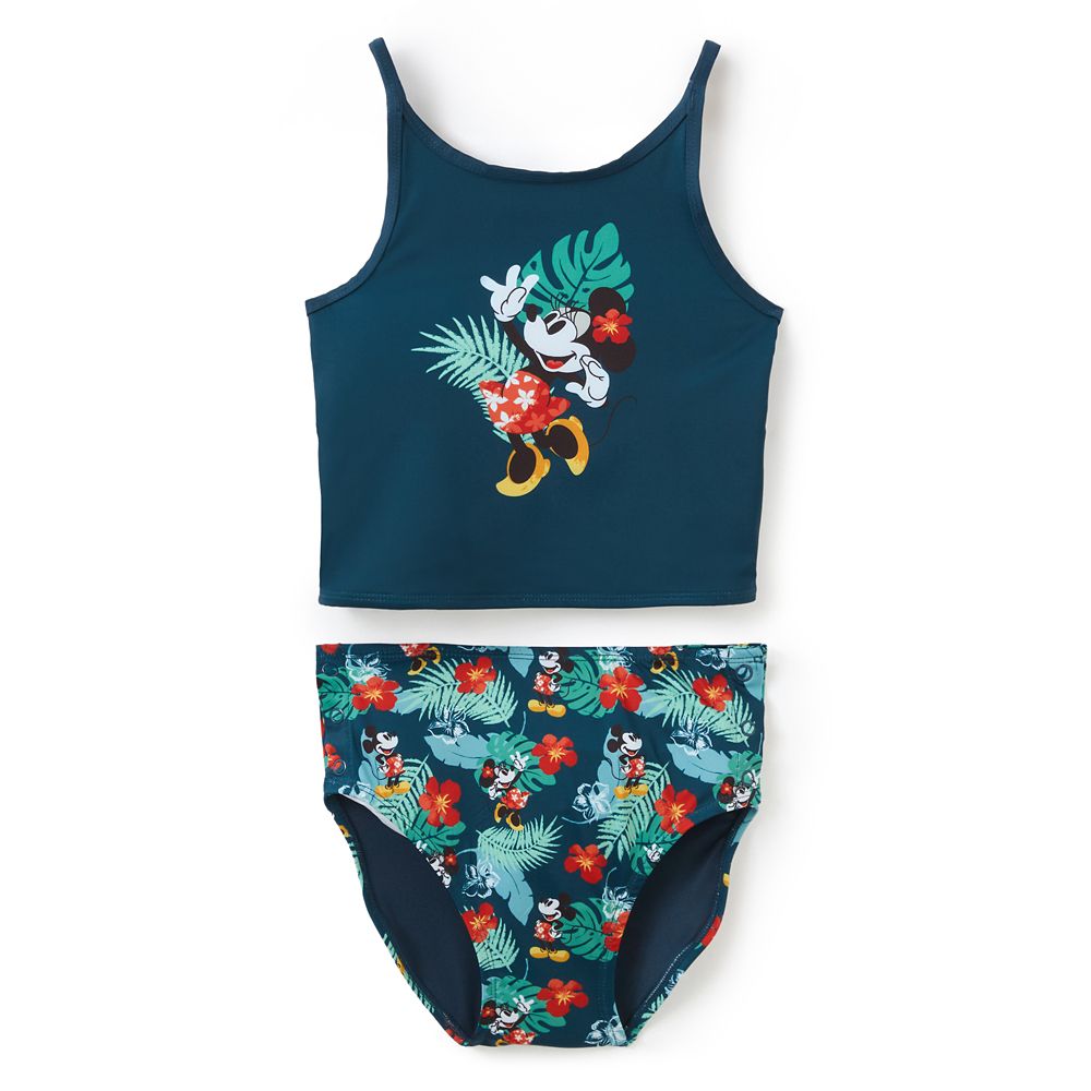 Rakuten - 【取寄せ】 ディズニー Disney US公式商品 ミッキーマウス ミッキー ミニーマウス ミニー 女の子 ガールズ 子供 水着 スイムウェア 2点 女の子用 子供用 服 [並行輸入品] Mickey and Minnie Mouse Adaptive Two-Piece Tropical Swimsuit for Girls グッズ ストア プレ