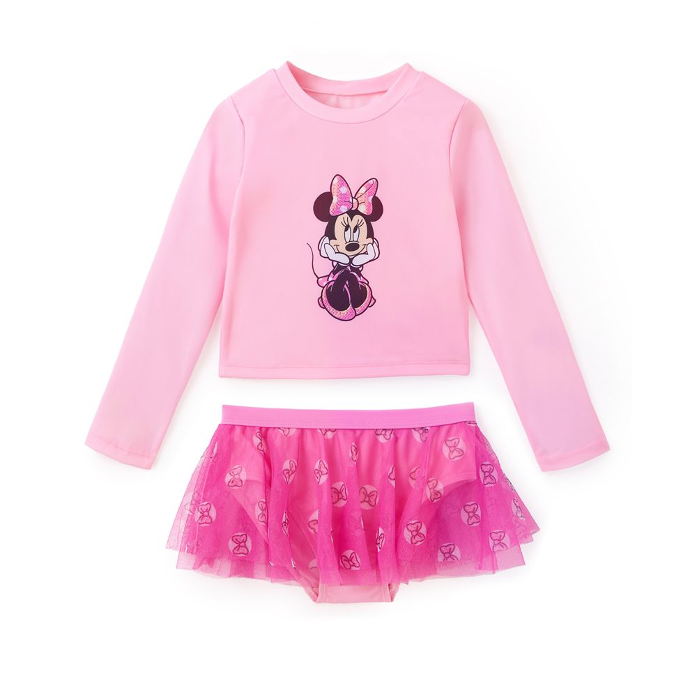 【取寄せ】 ディズニー Disney US公式商品 ミニーマウス ミニー 女の子 ガールズ 子供 水着 セット 女の子用 子供用 スイムウェア 服 [並行輸入品] Minnie Mouse Deluxe Swim Set for Girls グッズ ストア プレゼント ギフト 誕生日 人気