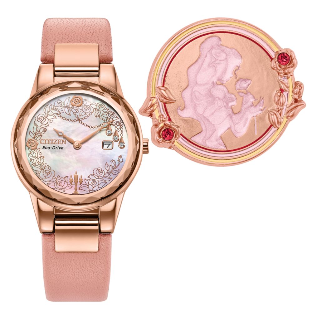 Rakuten - 【取寄せ】 ディズニー Disney US公式商品 美女と野獣 ベル プリンセス 野獣 ピン セット コレクターグッズ おもちゃ 腕時計 時計 コレクター シチズン [並行輸入品] Belle Watch and Pin Set by Citizen ? Beauty and the Beast グッズ ストア プレゼント ギフト 誕