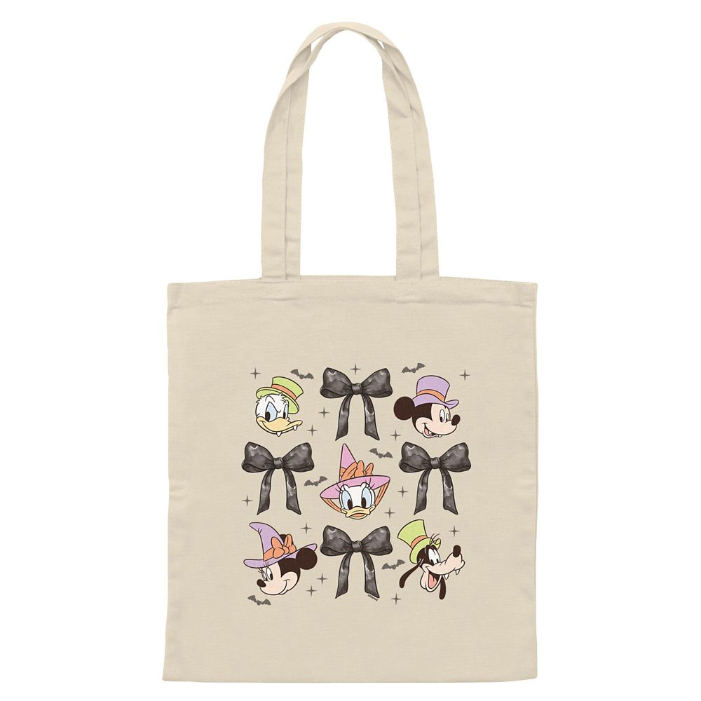 乐天商城 - 【取寄せ】 ディズニー Disney US公式商品 ミッキーマウス ミッキー トートバッグ バック 鞄 かばん 手提げ ハロウィーン ハロウィン キャンバス [並行輸入品] Mickey Mouse and Friends Halloween ''Bows'' Canvas Tote グッズ ストア プレゼント ギフト 誕生日 人気