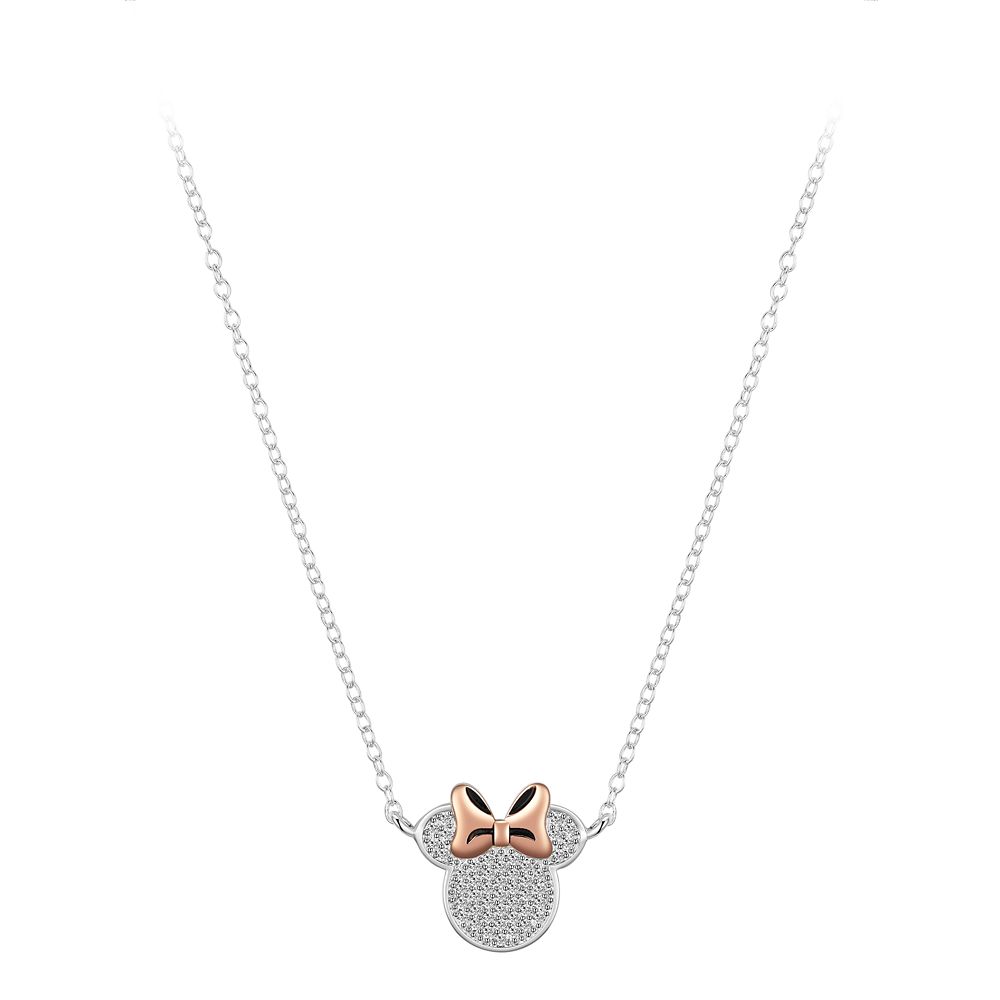 Pearl White - 【取寄せ】 ディズニー Disney US公式商品 ミニーマウス ミニー ペンダント ジュエリー アクセサリー ペン 筆記具 文具 文房具 ネックレス [並行輸入品] Minnie Mouse Icon Pendant Necklace グッズ ストア プレゼント ギフト 誕生日 人気