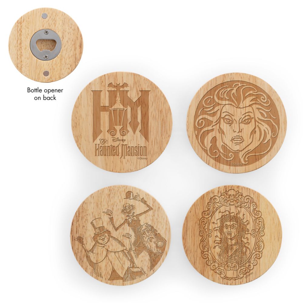 Rakuten - 【取寄せ】 ディズニー Disney US公式商品 ホーンテッドマンション コースター 食器 栓抜き ボトル オープナー セット 水筒 [並行輸入品] The Haunted Mansion Coasters with Bottle Openers Set by Picnic Time グッズ ストア プレゼント ギフト 誕生日 人気