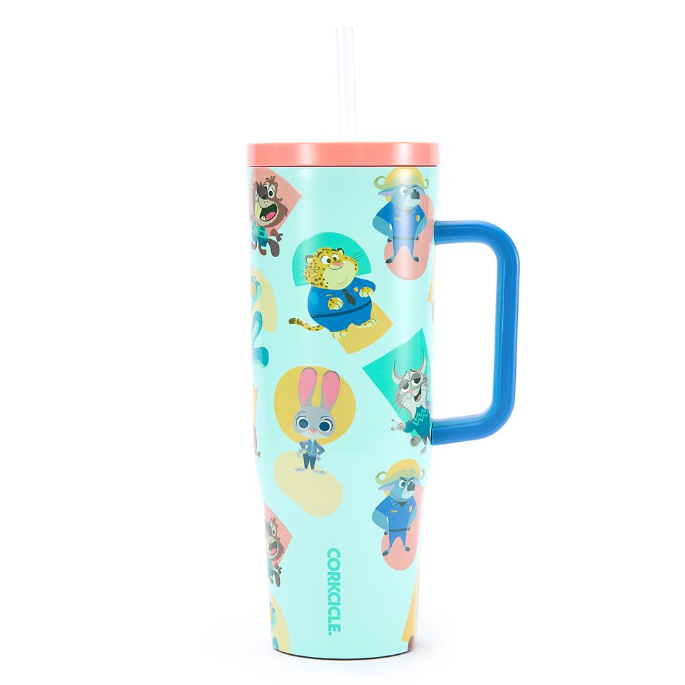 樂天商城 - 【取寄せ】 ディズニー Disney US公式商品 ズートピア Zootopia ストロー カップ コップ 食器 クルーザー 自転車 おもちゃ 玩具 ストロー付き Tシャツ 服 ステンレス製 コークシクル タンブラー [並行輸入品] Zootopia 2 40 oz. Stainless Steel Cruiser Cup with Stra