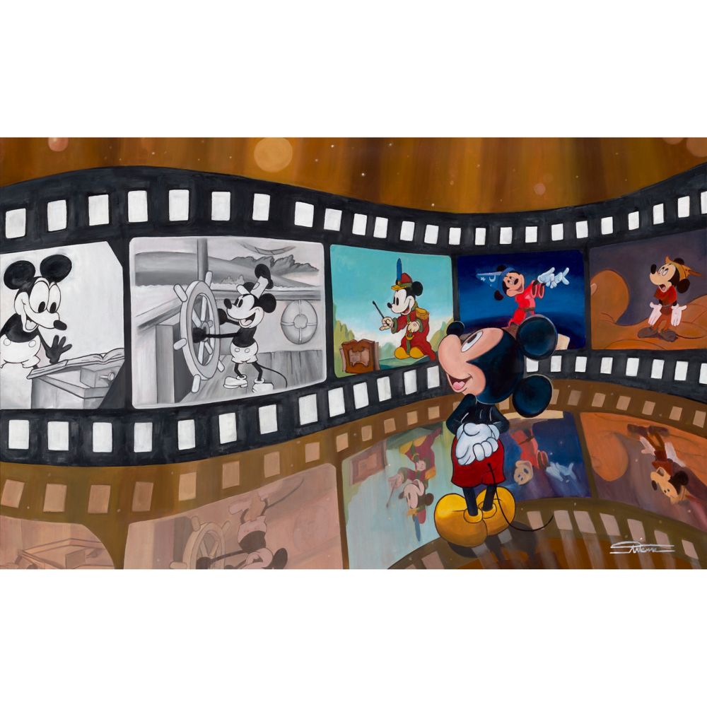 Rakuten - 【取寄せ】 ディズニー Disney US公式商品 ミッキーマウス ミッキー 限定版 限定 キャンバス キャンバスアート 絵画 絵 アート インテリア 壁 装飾 デザイン [並行輸入品] Mickey Mouse ''Reel Good Friend'' Gallery Wrapped Canvas by Arienne Boley ? Limited Edit