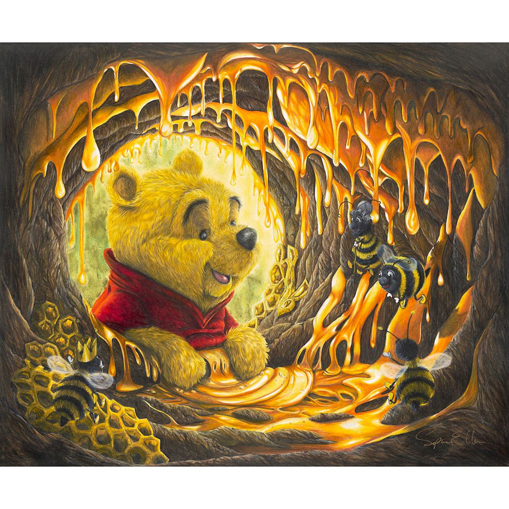 Rakuten - 【取寄せ】 ディズニー Disney US公式商品 くまのプーさん ぷーさん プーさん pooh 限定版 限定 キャンバス キャンバスアート 絵画 絵 アート インテリア 壁 装飾 デザイン [並行輸入品] Winnie the Pooh ''Time for a Snack'' Gallery Wrapped Canvas by Sophie Ellen