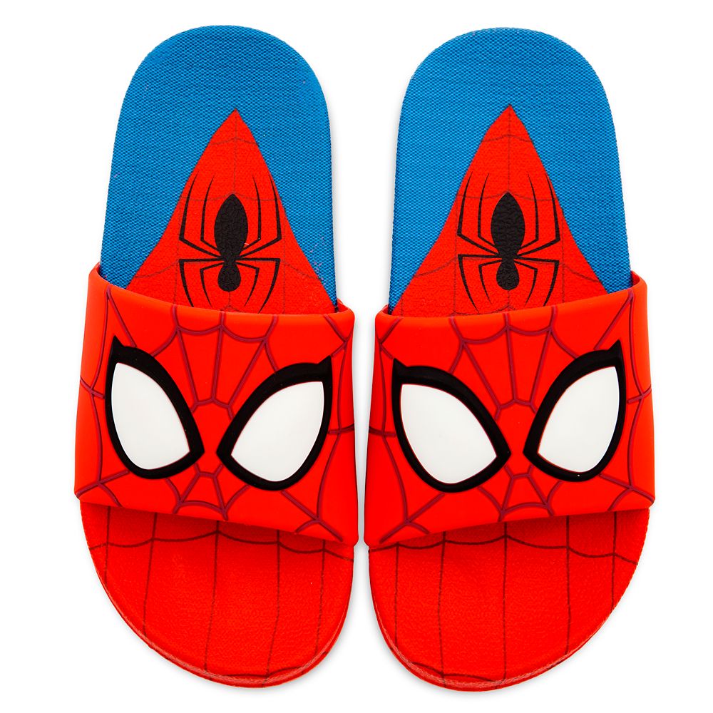 Rakuten - 【取寄せ】 ディズニー Disney US公式商品 スパイダーマン 子供 キッズ 女の子 男の子 サンダル ビーサン スリッパ ビーチサンダル 靴 くつ [並行輸入品] Spider-Man Slides for Kids グッズ ストア プレゼント ギフト 誕生日 人気