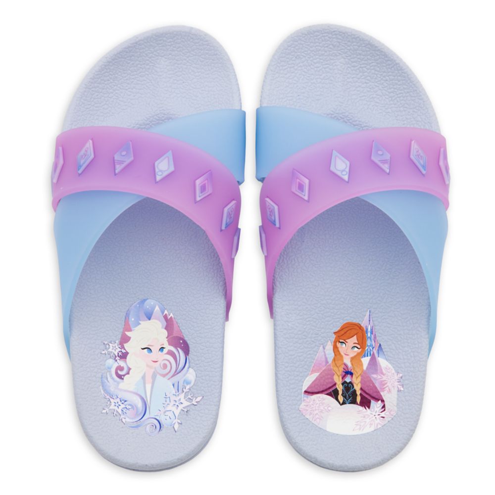 Rakuten - 【取寄せ】 ディズニー Disney US公式商品 アナと雪の女王 アナ雪 プリンセス 子供 キッズ 女の子 男の子 水着 スイムウェア サンダル ビーサン スリッパ ビーチサンダル 靴 くつ [並行輸入品] Frozen Swim Slides for Kids グッズ ストア プレゼント ギフト 誕生日 人