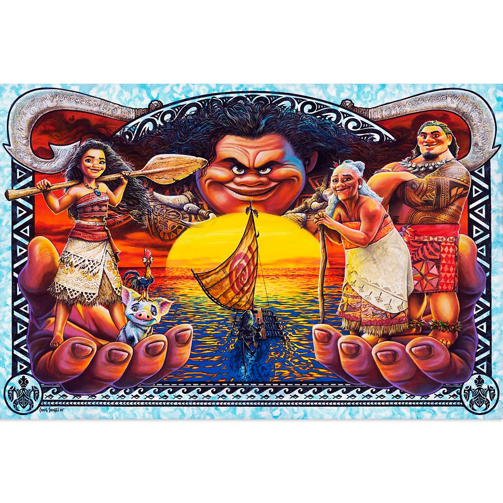 Graphic - 【取寄せ】 ディズニー Disney US公式商品 モアナと伝説の海 モアナ ワイアリキ 限定版 限定 45cm 30cm キャンバス [並行輸入品] Moana ''Journey to the Horizon'' Canvas Artwork by Craig Skaggs ? 12'' x 18'' ? Limited Edition グッズ ストア プレゼント ギフ