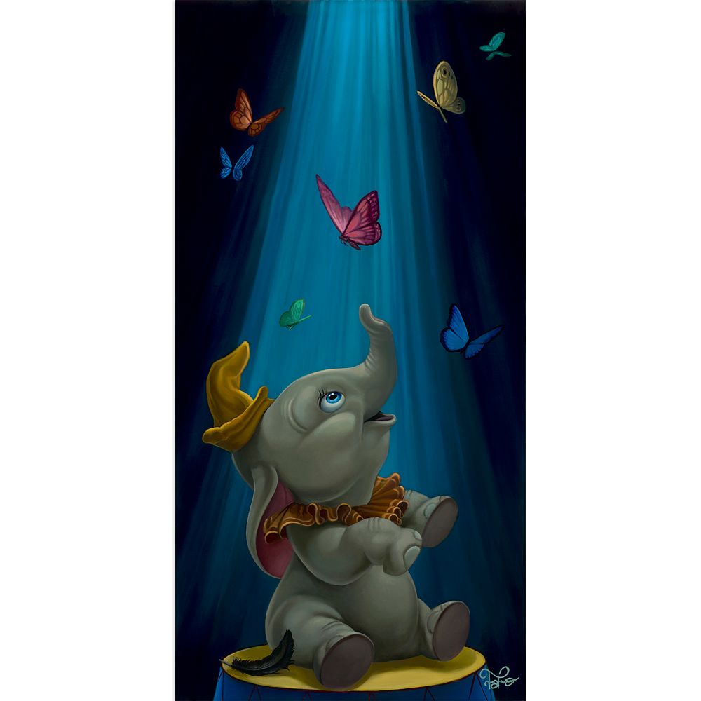 Graphic - 【取寄せ】 ディズニー Disney US公式商品 ダンボ Dumbo ドリーム 限定版 限定 50cm 25cm キャンバス [並行輸入品] Dumbo ''Dream to Fly'' Canvas Artwork by Jared Franco ? 20'' x 10'' ? Limited Edition グッズ ストア プレゼント ギフト 誕生日 人気