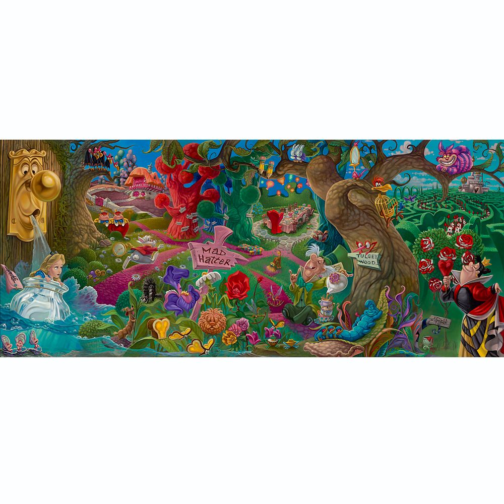 【取寄せ】 ディズニー Disney US公式商品 アリス ふしぎの国のアリス 限定版 限定 キャンバス キャンバスアート 絵画 絵 アート インテリア 壁 装飾 デザイン 並行輸入品 Alice in Wonderland 039 039 Wonderland 039 039 Gallery Wrapped Canvas by Jared Franco Limited Ed
